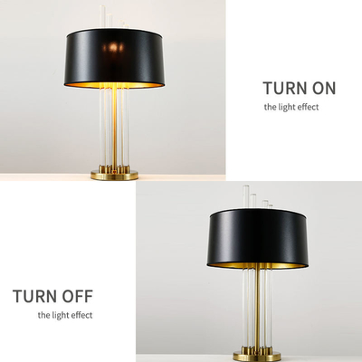 60W ha personalizzato il giallo rosso di Crystal Table Lamp Black Blue della camera da letto del LED