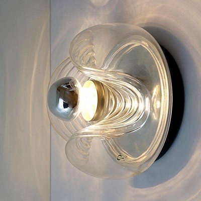 Lampada da parete di vetro creativa nordica di vetro moderna delle lampade da parete della posta semplice della camera da letto