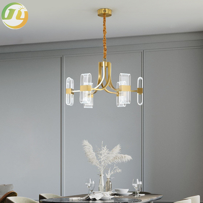 Il classico semplice di lusso nordico dell'oro ha condotto il candeliere della luce del pendente per la camera da letto della sala da pranzo del salone