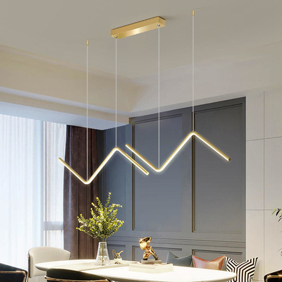 Luce moderna del pendente del ristorante della sala da pranzo che appende candeliere lineare