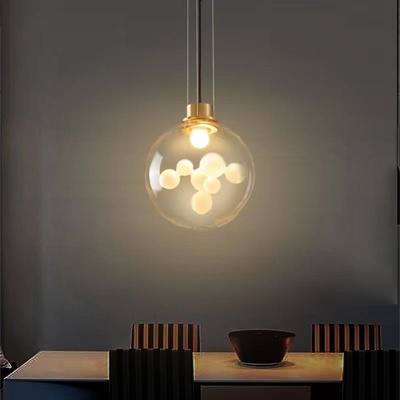 Luce di vetro moderna del pendente di D300 X H1500MM singola per il ristorante della caffetteria di Antivari