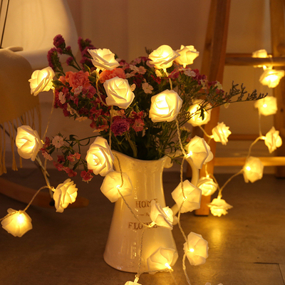 Corda della luce della decorazione di nozze di compleanno di festa di Natale di Rose Lamp String LED