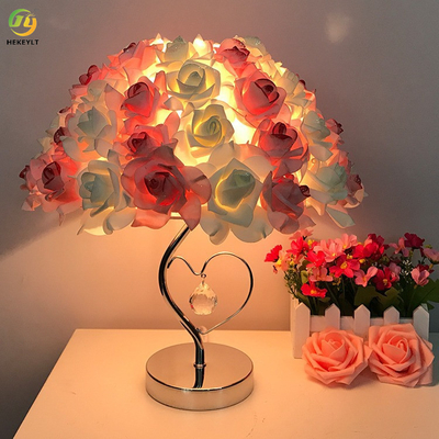 Lato del letto della camera da letto di L33 X H42CM Rose Table Lamp For Wedding