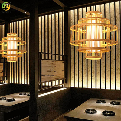 Attaccatura moderna di Homeware della sala da pranzo della luce del pendente della camera da letto di bambù dell'hotel dell'interno