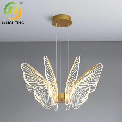 Salone moderno della camera da letto di D680*H1200mm Art Transparent Butterfly Chandelier For