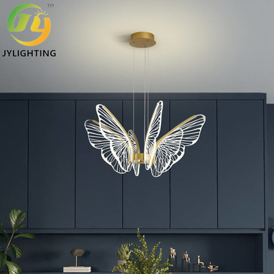 Salone moderno della camera da letto di D680*H1200mm Art Transparent Butterfly Chandelier For