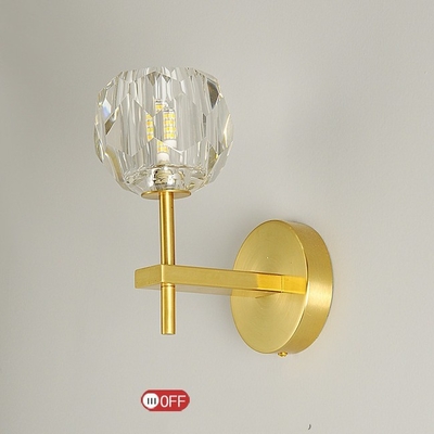 Decorativo moderno di lusso nordico di Crystal Wall Lamp For Aisle del metallo