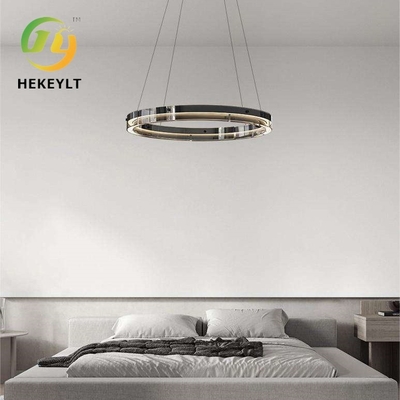 Luce creativa moderna del pendente di vetro LED di stili del candeliere rotondo minimalista del salone