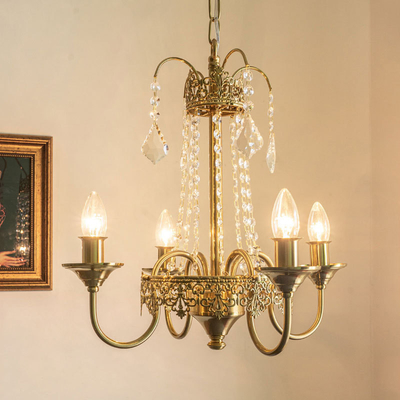 Cortile francese lampadario di cristallo luce camera da letto di lusso villa sala da pranzo candela d'epoca lampadari