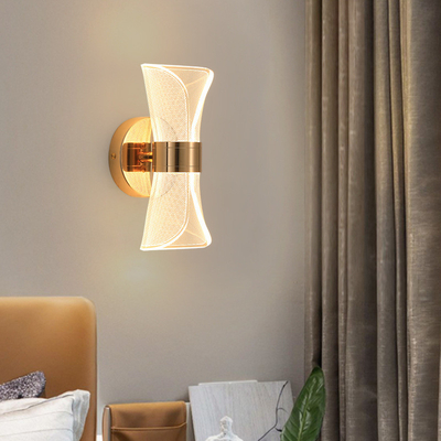Moderno LED Acrilico Metallico Trasparente Streamer Lampada da Parete Per Camera Da Letto Corridoio Soggiorno