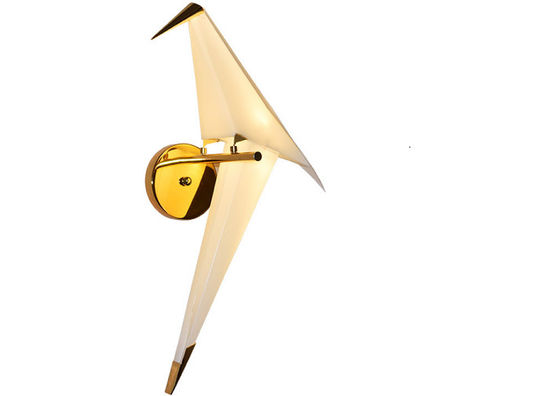L'uccello dorato modella le luci dell'interno moderne della parete del materiale del ferro del PVC di 280*270*670mm