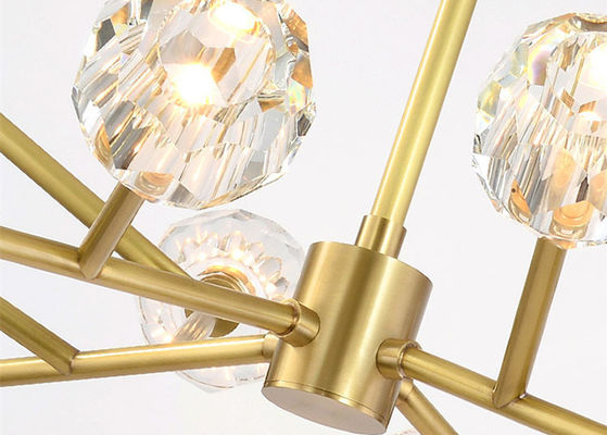 Ramo di albero dell'interno dorato G9 di altezza 53cm Crystal Modern Pendant Light