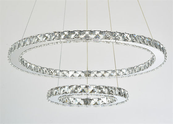 Acciaio inossidabile Ring Light moderno di Diamond Crystal Chrome Mirror Finish 64W