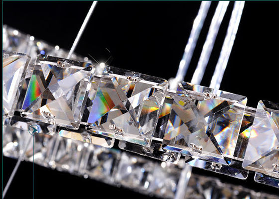 Acciaio inossidabile Ring Light moderno di Diamond Crystal Chrome Mirror Finish 64W