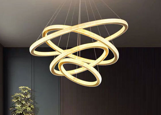 Chiaro colore LED Ring Ceiling Light For Hotel Corridoio dell'oro di dimensione 40x60x80x100cm