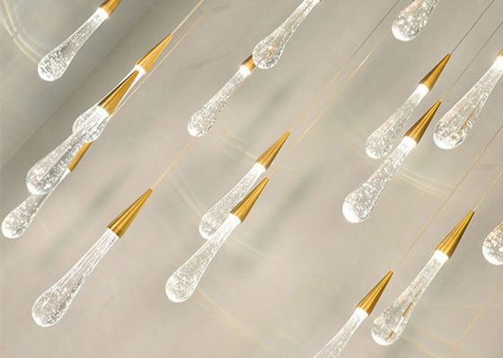 Goccia di acqua Crystal Drop Lamp moderno del LED per la barra creativa del ristorante