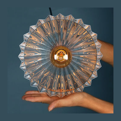 retro Lotus Umbrella Dia 25cm luce di vetro del pendente di 240V per il ristorante
