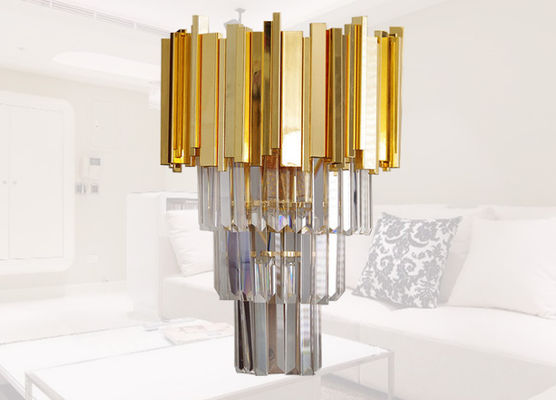 Lampada da parete di lusso in metallo oro moderno Lampada da parete di cristallo in ferro per interni