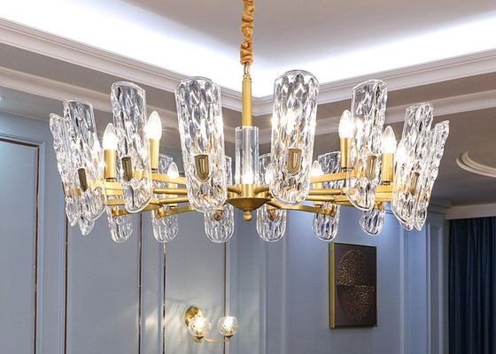Salone principale oro 240V 100*45cm Crystal Hanging Pendant Lights