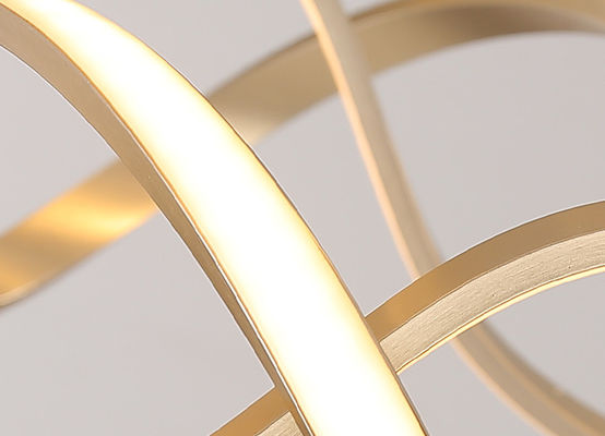 Oro acrilico Ring Light moderno del ferro di potere 33w 50w 69w del paralume
