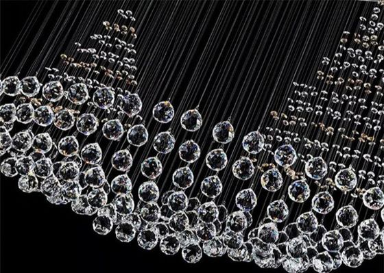 GU10 1000*500*900mm ovale atmosferico Crystal Pendant Chandelier Lighting