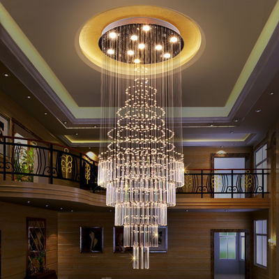 Dimensione di lusso moderna Crystal Hanging Lights For Hotel di Muti