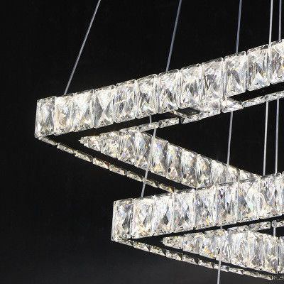 4000k LED Crystal Chrome Modern Pendant Light per il salone