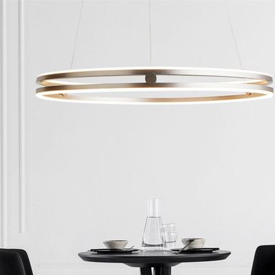 Doppio nordico d'attaccatura d'accensione dell'interno decorativo Ring Aluminum Luxury Chandeliers della luce &amp; luci del pendente moderne