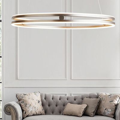 Doppio nordico d'attaccatura d'accensione dell'interno decorativo Ring Aluminum Luxury Chandeliers della luce &amp; luci del pendente moderne