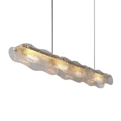 Acciaio inossidabile moderno della luce di vetro del pendente di Art Deco Titanium E27