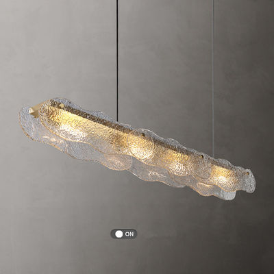 Acciaio inossidabile moderno della luce di vetro del pendente di Art Deco Titanium E27