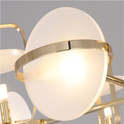 Placcatura postmoderna geometrica dell'hardware del rame dell'oro della luce del pendente di sorgente luminosa G9