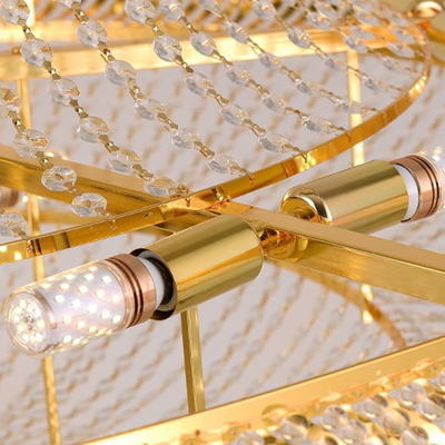 Diametro postmoderno dorato 1000mm del candeliere del ristorante decorativo
