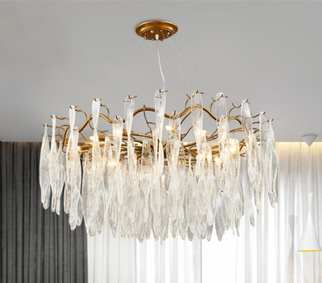 Stanza europea moderna della villa di Crystal Pendant Ceiling Light For di stile