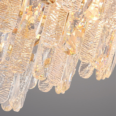 Lustro dell'interno Crystal Pendant Light Dia moderno 80cm per il salone