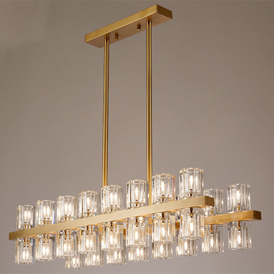 G4 sala da pranzo postmoderna Crystal Hanging Lamps Gold Color