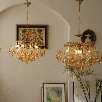 Camera da letto romantica di Crystal Chandelier Pendant Light Luxury della decorazione domestica che pranza salone
