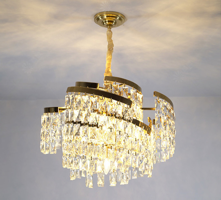 Metallo moderno dell'atmosfera e decorazione di lusso di Crystal Pendant Lighting E14