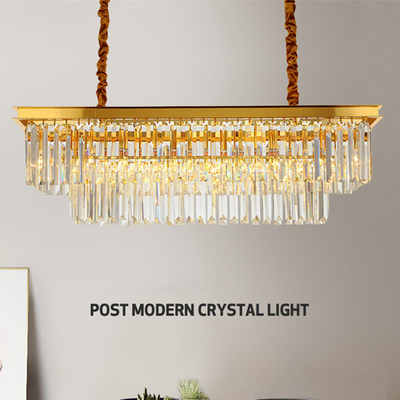 Pendente moderno decorativo dell'interno Crystal Ceiling Lights Gold L90*W35*H50cm