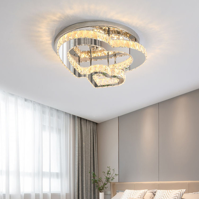 Camera da letto romantica dell'interno Crystal Pendant Light Heart Shape moderno