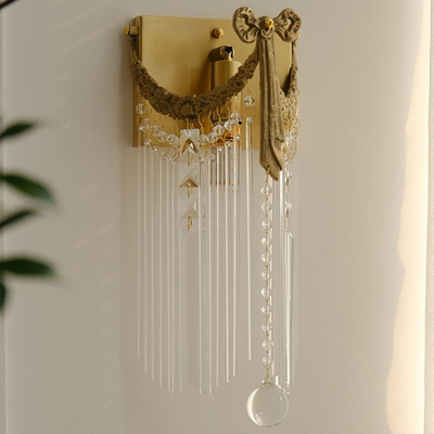 Progettazione creativa operata Crystal Wall Lamp For Villa interno